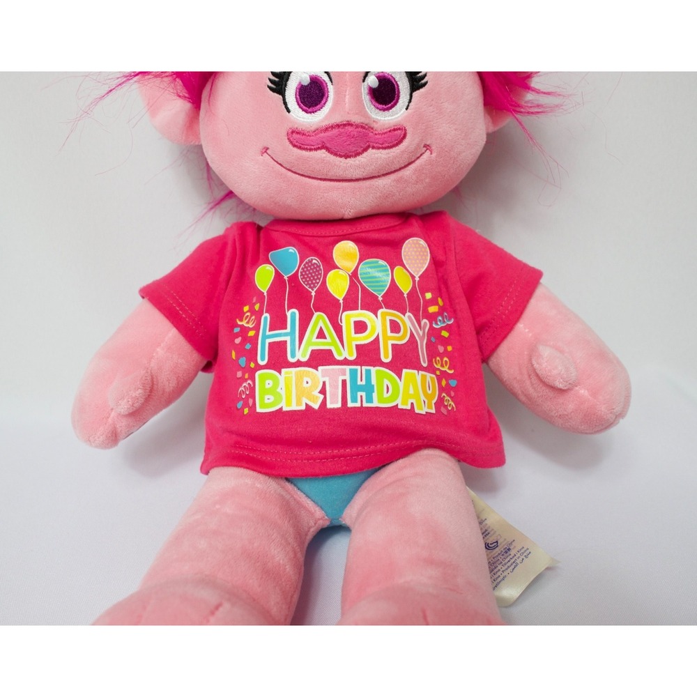 Build A Bear Trolls Princess Poppy Stuffed Doll 23" Plush w Happy Birthday Shirt - Picture 2 of 11